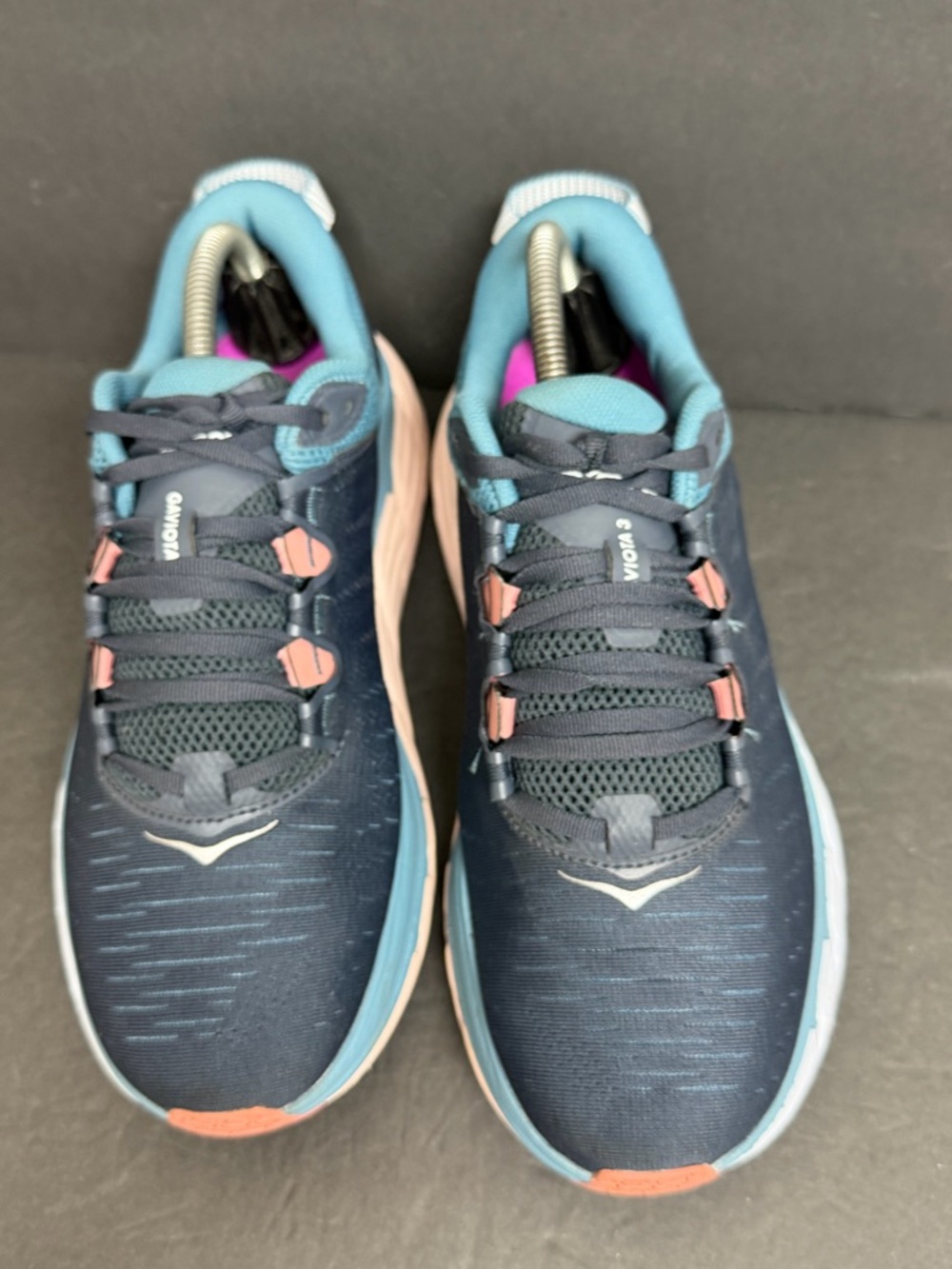 Hoka One One Gaviota 3 Women's 9.5 B Ombre Blue Rosette Running Sneaker Shoe EUC - Picture 6 of 11